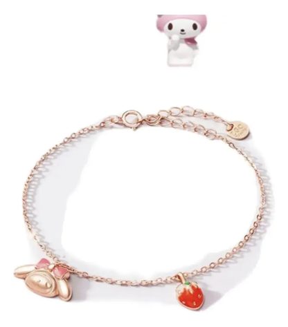 Collar y Pulsera My Melody Fresa
