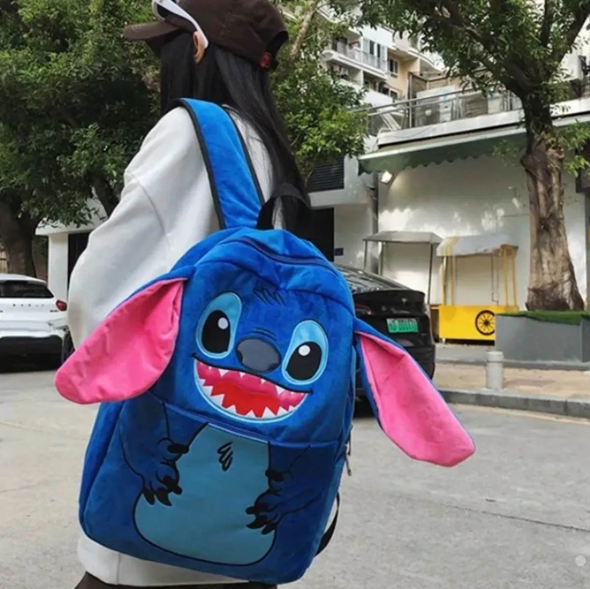Mochila Stitch Grande De Felpa