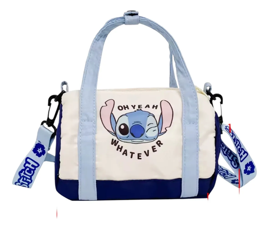 Bolso de Mano Stitch con Doble Correa
