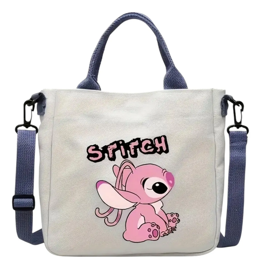 Bolso de Mano Stitch con Doble Correa
