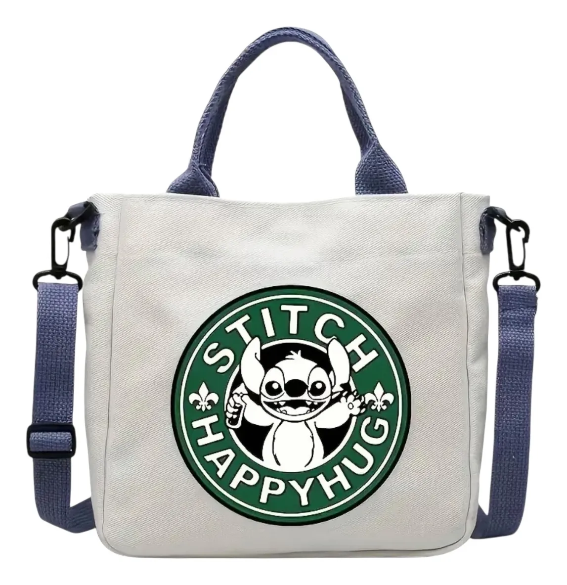 Bolso de Mano Stitch con Doble Correa
