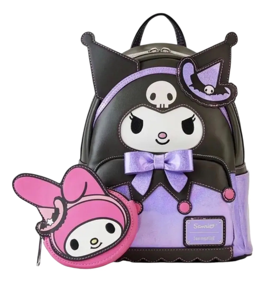 Mochila Loungefly - Kuromi Bruja + Monedero My Melody