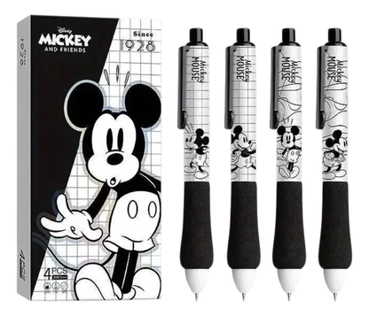 Set 4 Lápices Mickey Mouse Gel Negro