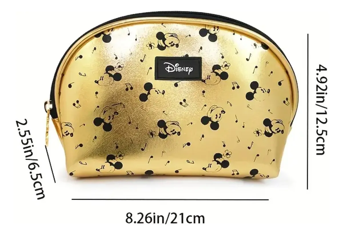 Cosmetiquero Mickey & Minnie Mouse Dorado