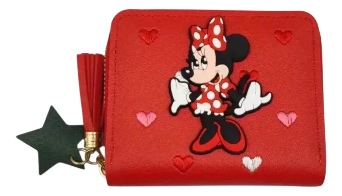 Billetera Minnie Mouse Cuerina (Varios diseños)