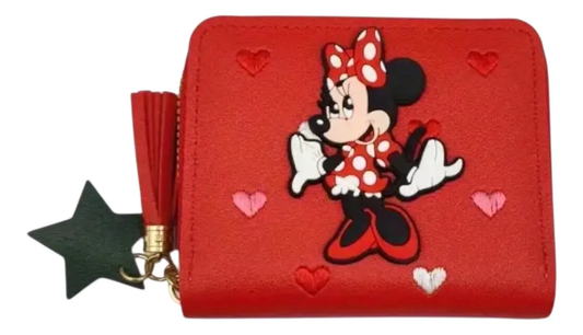 Billetera Minnie Mouse Cuerina (Varios diseños)