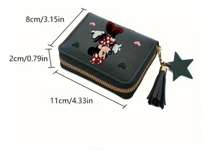 Billetera Minnie Mouse Cuerina (Varios diseños)