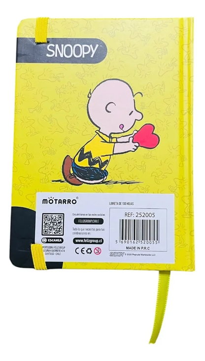 Set Libreta Snoopy Mediana + Lápiz Gel Negro