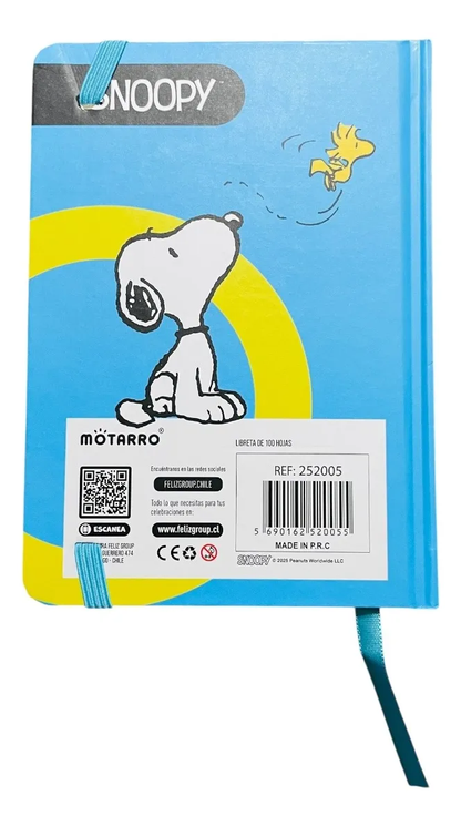 Set Libreta Snoopy Mediana + Lápiz Gel Negro