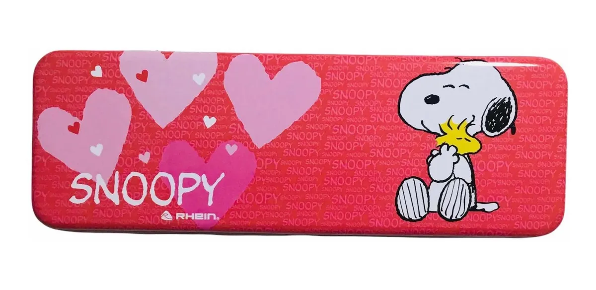 Estuche Rojo Metálico Snoopy Rhein
