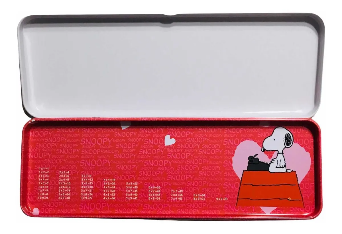 Estuche Rojo Metálico Snoopy Rhein