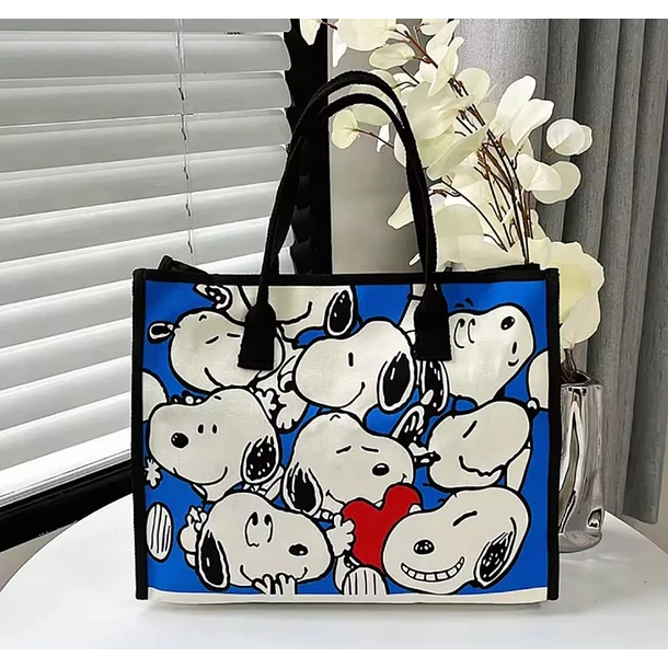 Bolso Grande Snoopy de Lona con Cierre