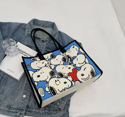 Bolso Grande Snoopy de Lona con Cierre