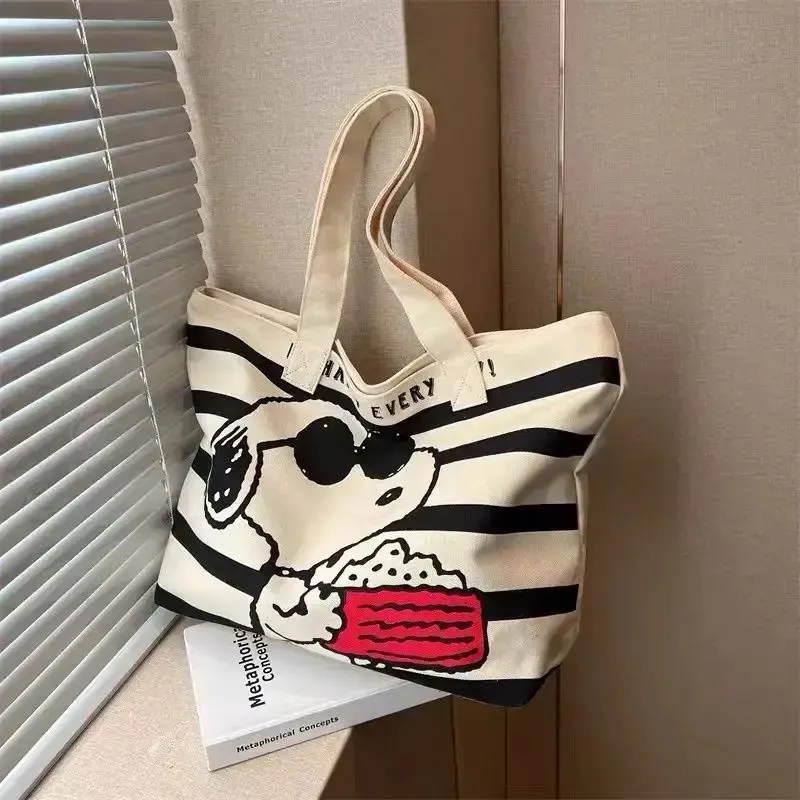 Bolso Grande Snoopy de Lona con Cierre