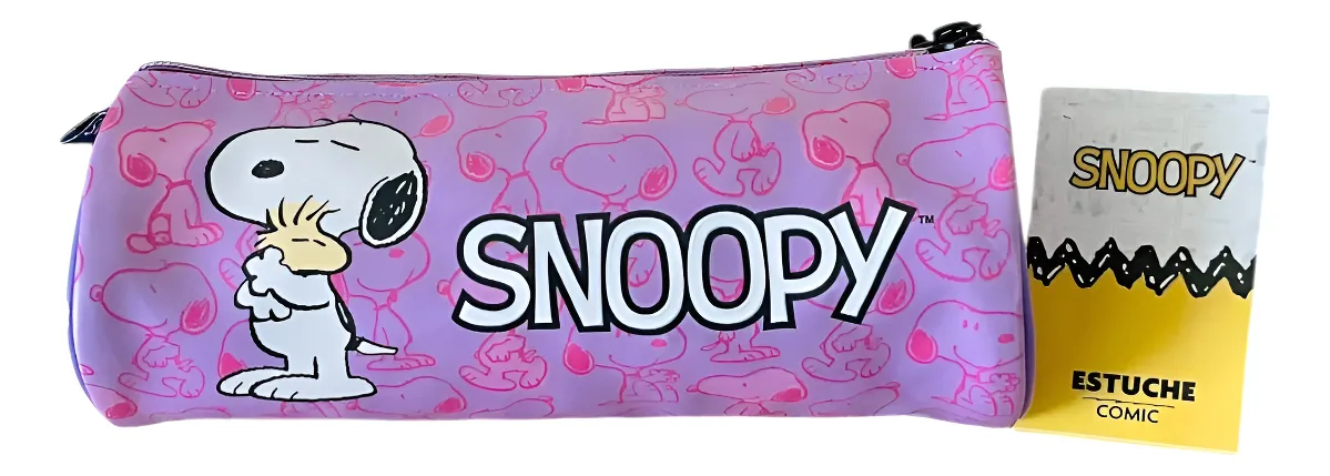 Estuche Escolar Cilindríco Snoopy