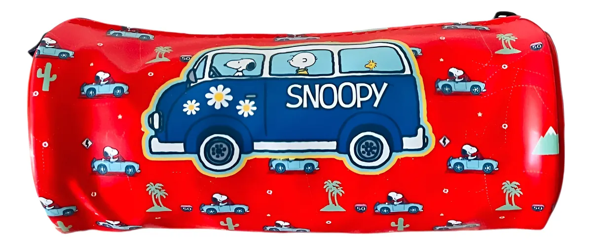 Estuche Escolar Cilindríco Snoopy