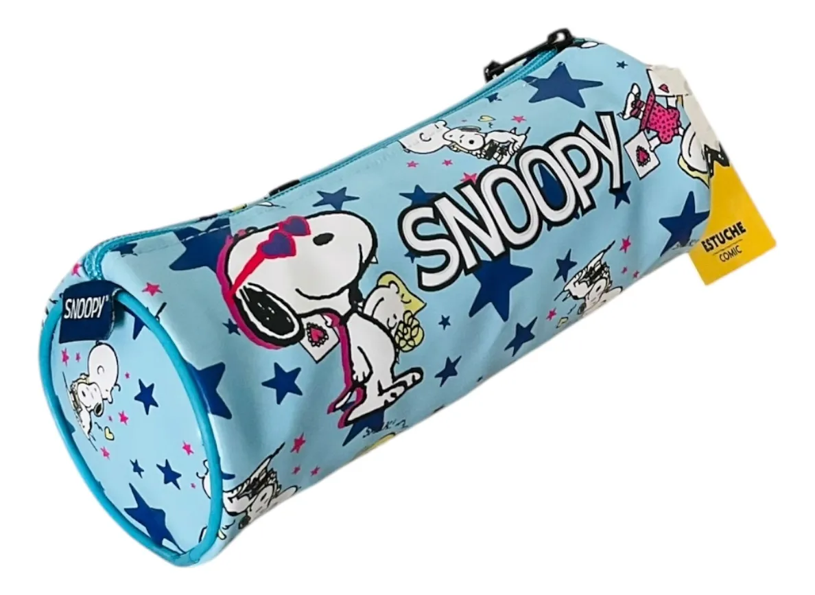 Estuche Escolar Cilindríco Snoopy