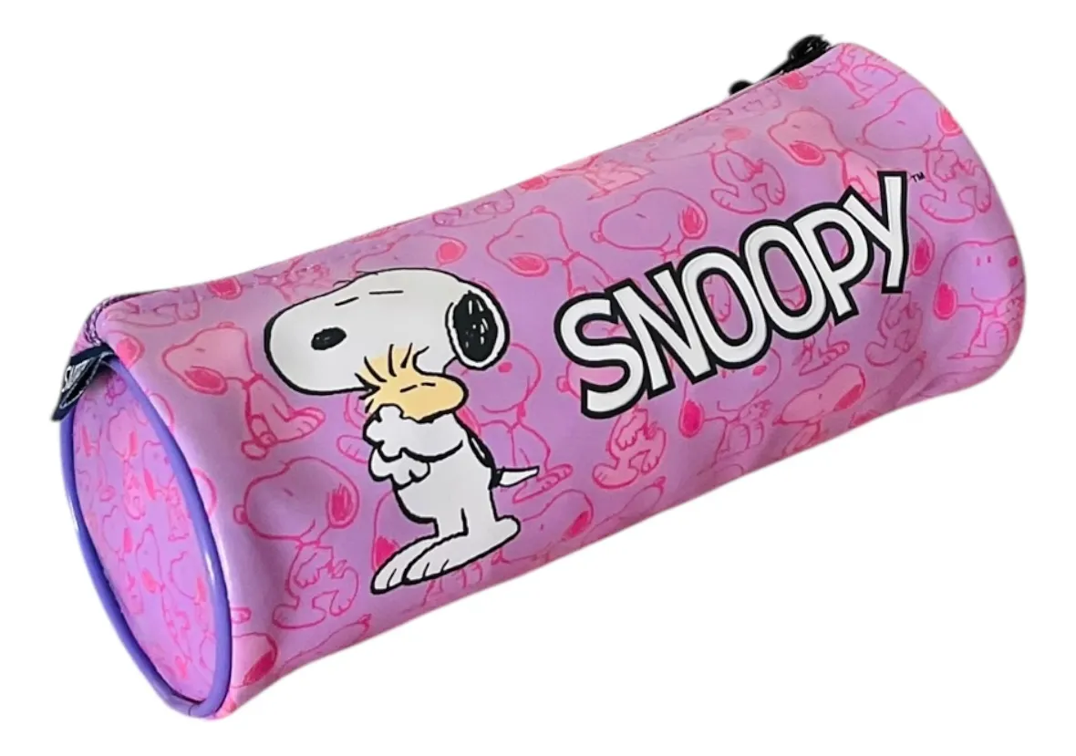Estuche Escolar Cilindríco Snoopy