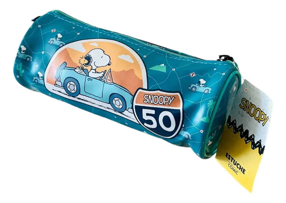 Estuche Escolar Cilindríco Snoopy