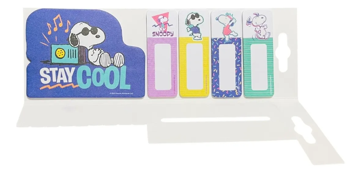 Set Snoopy Libreta Lápiz Notas Adhesivas y Stickers