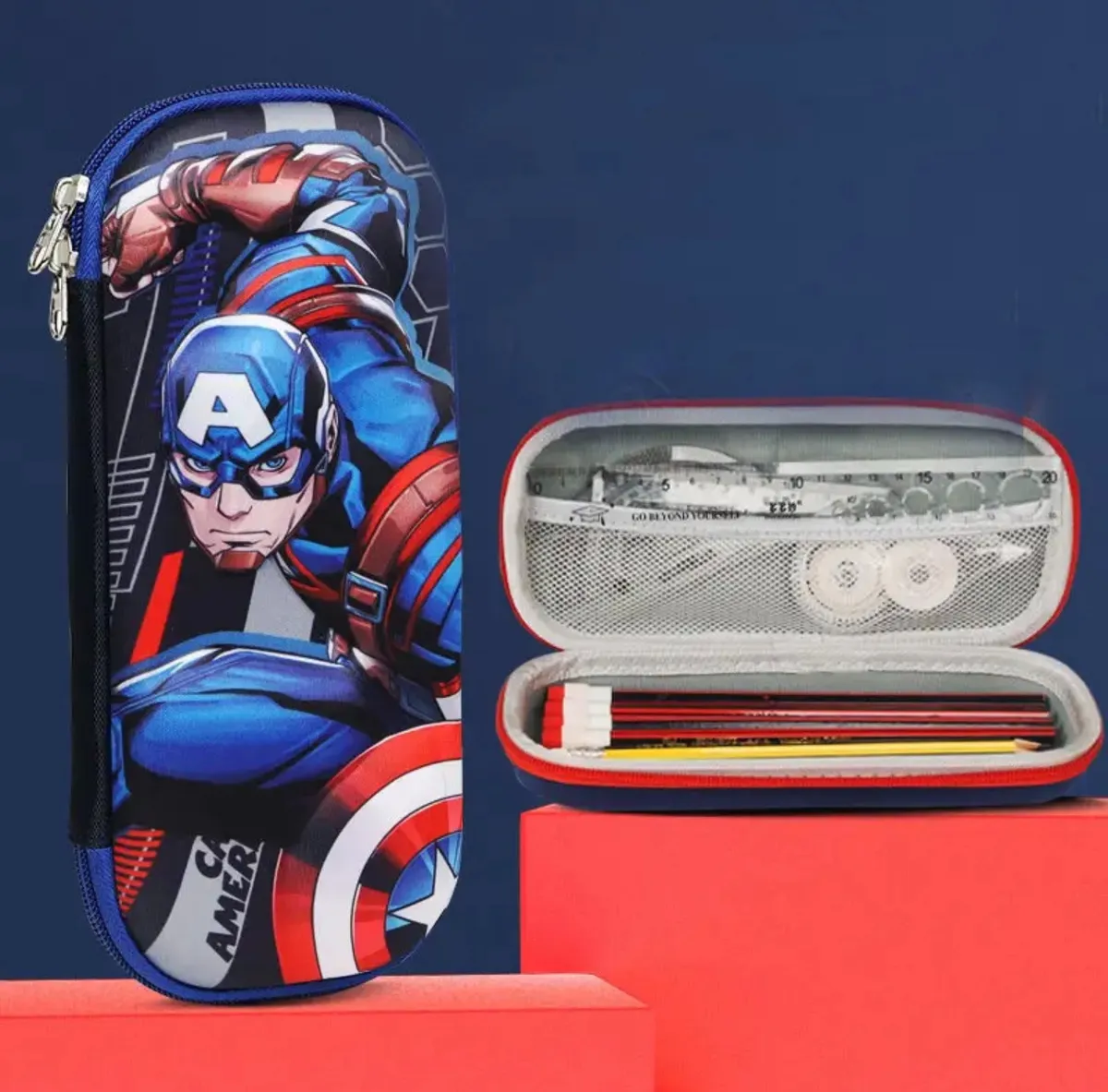 Estuche Escolar Capitán América (Varios diseños)