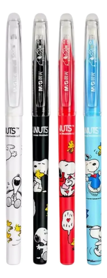 Set 4 Lápices Snoopy Gel Azul
