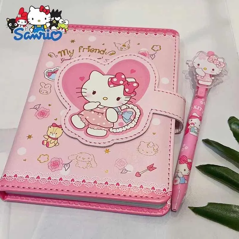 Set libreta y Lápiz Personajes Sanrio Diseño Corazón (Varios diseños)