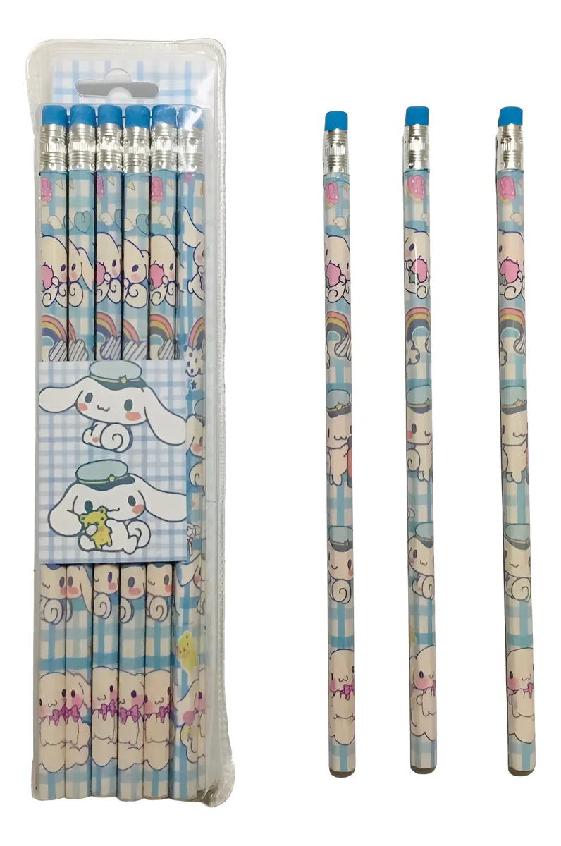 Pack 12 Lápices Grafito Sanrio (Varios modelos)