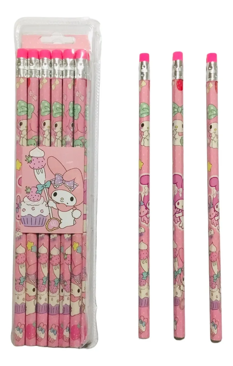 Pack 12 Lápices Grafito Sanrio (Varios modelos)