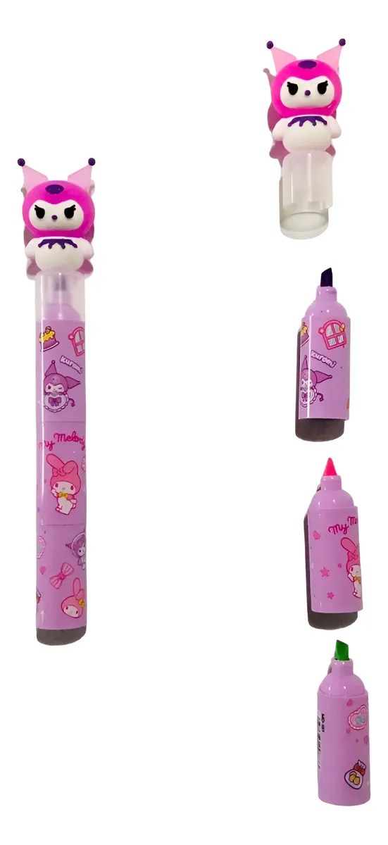 Destacador 3 colores Personajes Sanrio (Varios diseños)