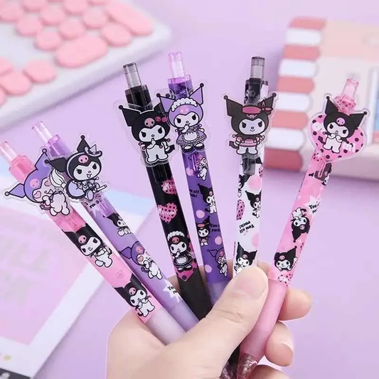 Lápiz Gel Negro Sanrio Kuromi (Varios diseños)