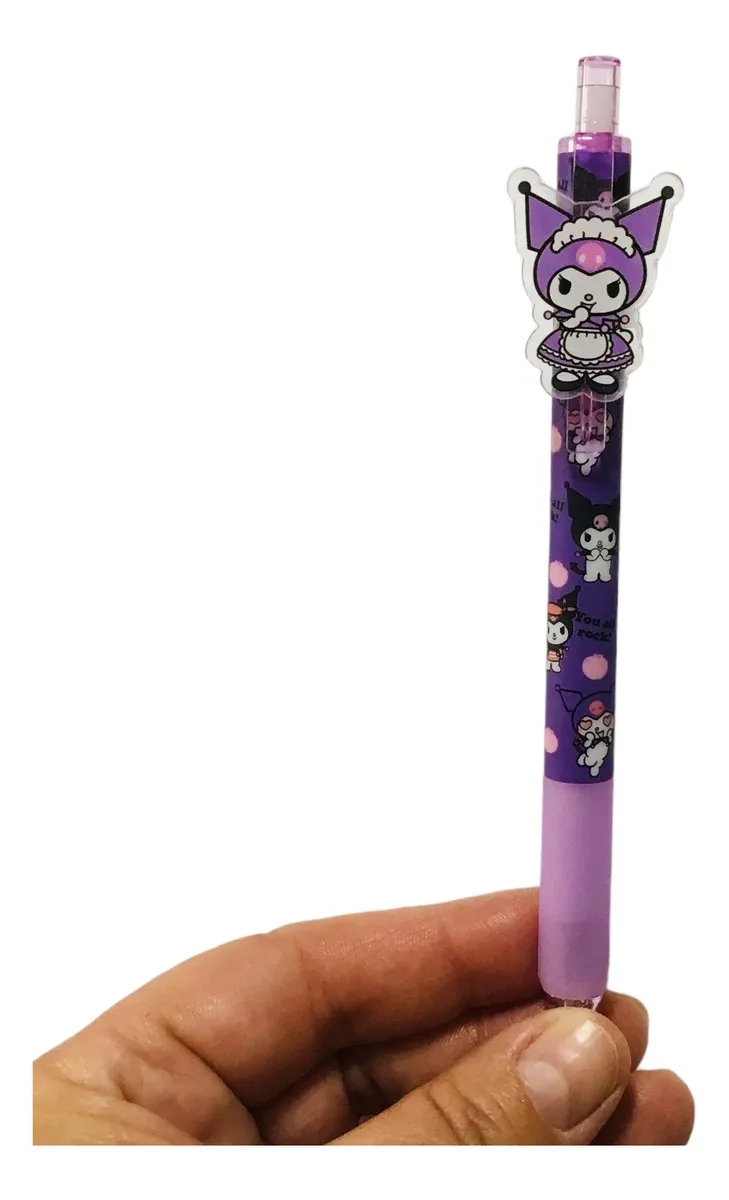 Lápiz Gel Negro Sanrio Kuromi (Varios diseños)