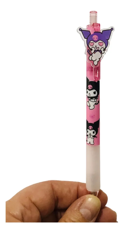 Lápiz Gel Negro Sanrio Kuromi (Varios diseños)