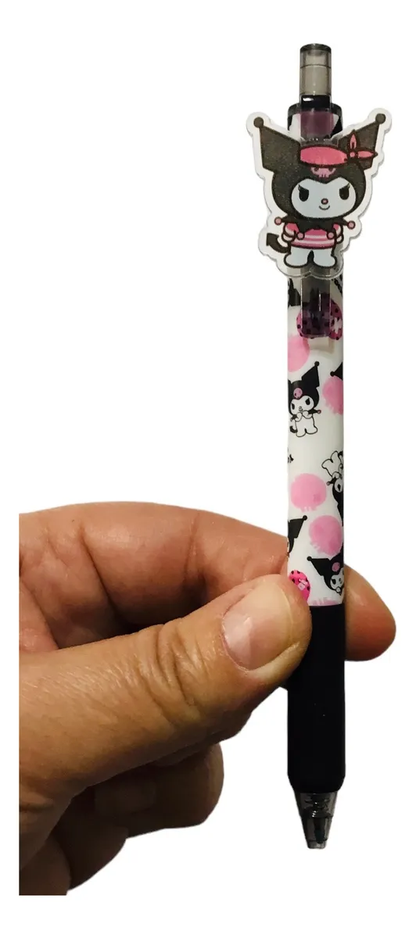 Lápiz Gel Negro Sanrio Kuromi (Varios diseños)
