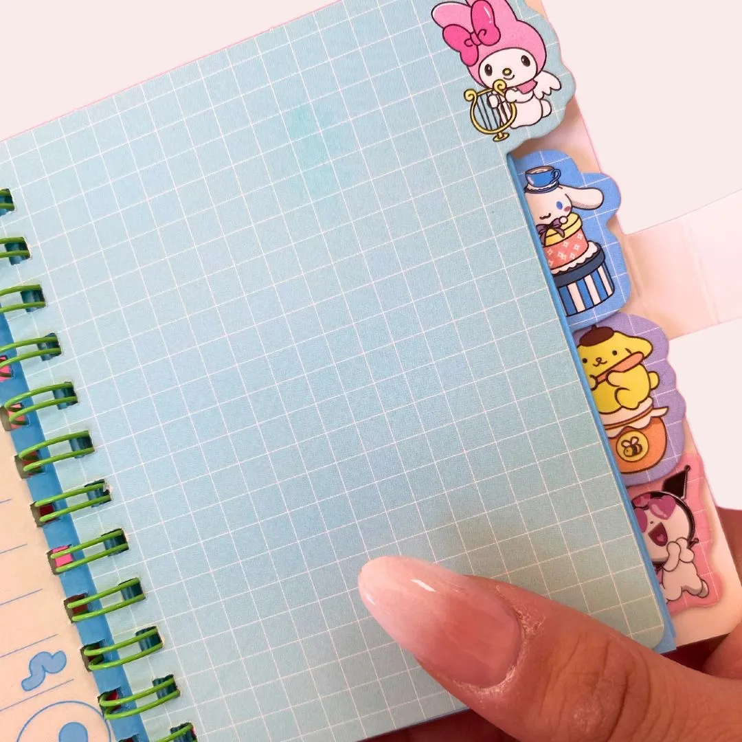 Libreta Personajes Sanrio con 3 Separadores (Varios diseños)