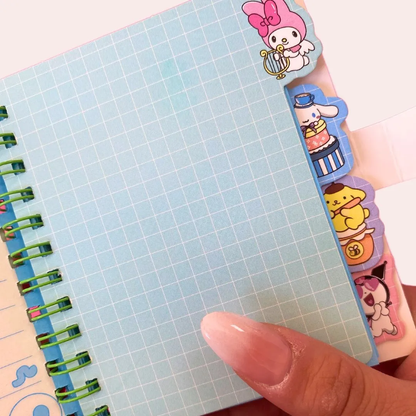 Libreta Personajes Sanrio con 3 Separadores (Varios diseños)