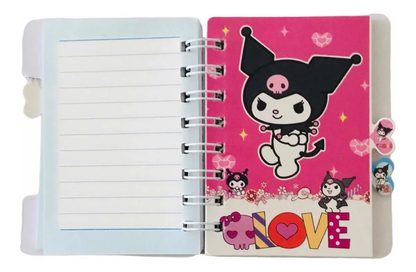 Libreta Personajes Sanrio con 3 Separadores (Varios diseños)