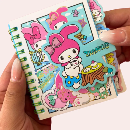 Libreta Personajes Sanrio con 3 Separadores (Varios diseños)