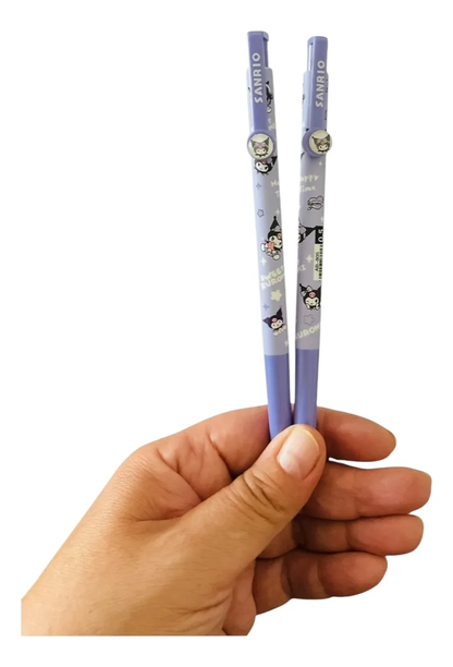 Set 2 Lápices Pasta Azul Personajes Sanrio