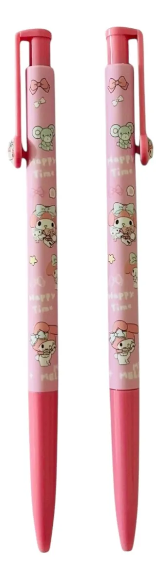 Set 2 Lápices Pasta Azul Personajes Sanrio