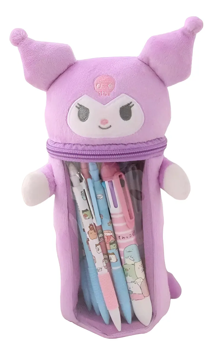 Estuche Cilíndrico de Felpa Personajes Sanrio