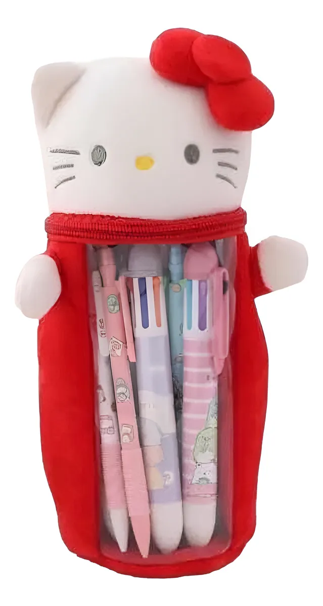 Estuche Cilíndrico de Felpa Personajes Sanrio