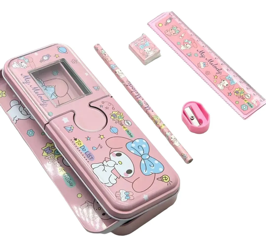 Estuche Metálico Doble Personajes Sanrio