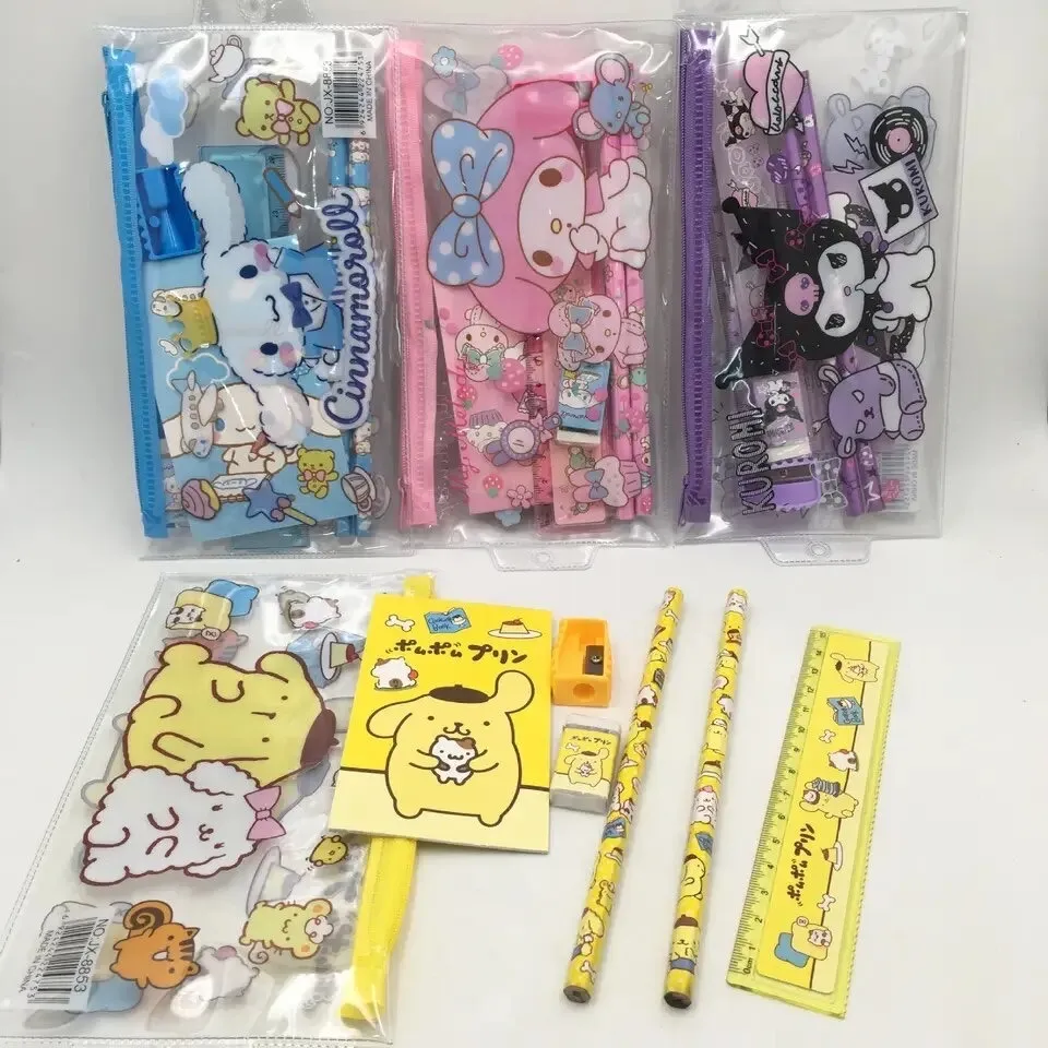 Set Escolar Estuche 7 piezas Personajes Sanrio