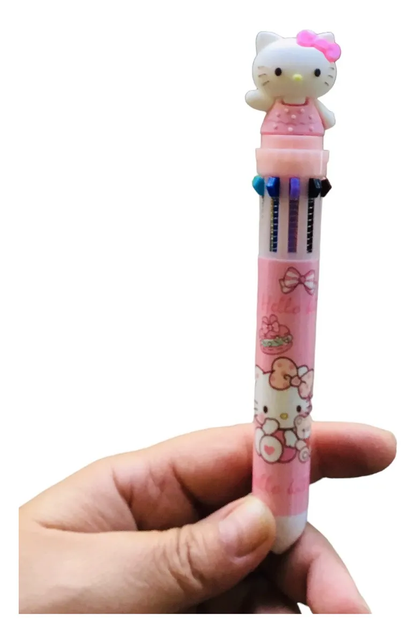 Lápiz Pasta Hello Kitty 10 colores en 1
