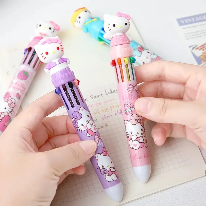 Lápiz Pasta Hello Kitty 10 colores en 1