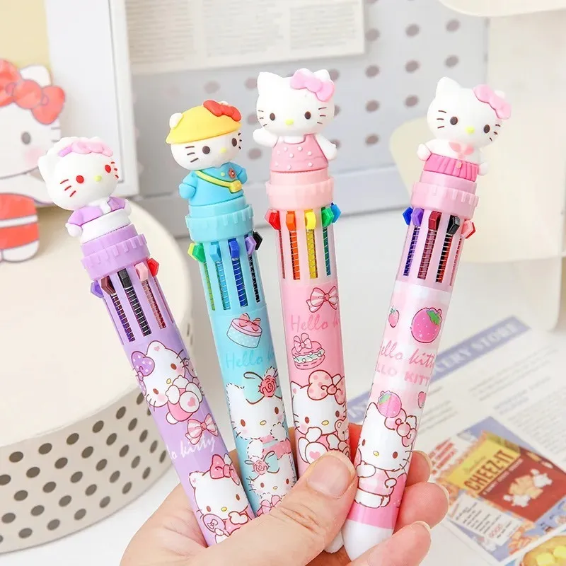 Lápiz Pasta Hello Kitty 10 colores en 1