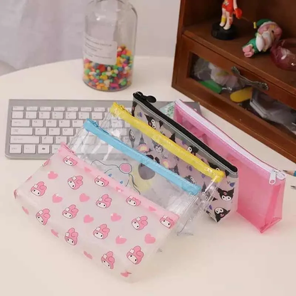 Estuche Escolar Transparente Personajes Sanrio