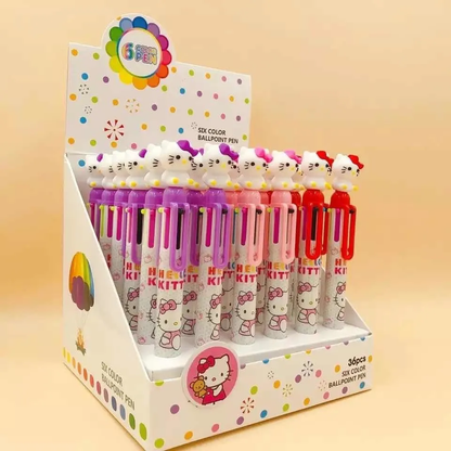 Lápiz Pasta Hello Kitty 6 colores en 1