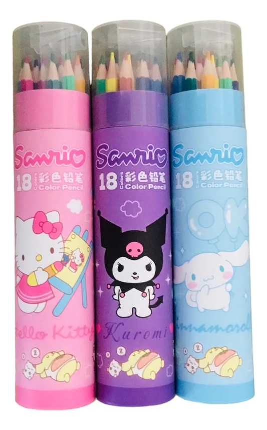Lápices de Colores Sanrio - 18 unidades Sanrio